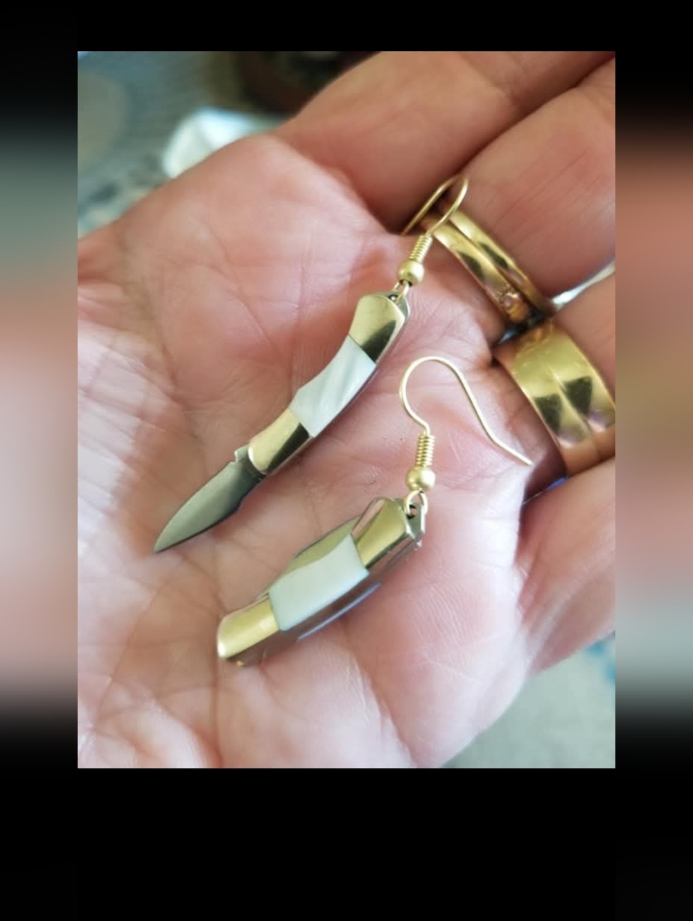 Micro mini Rough Rider collector Earrings. Your Choice Of Color/handle